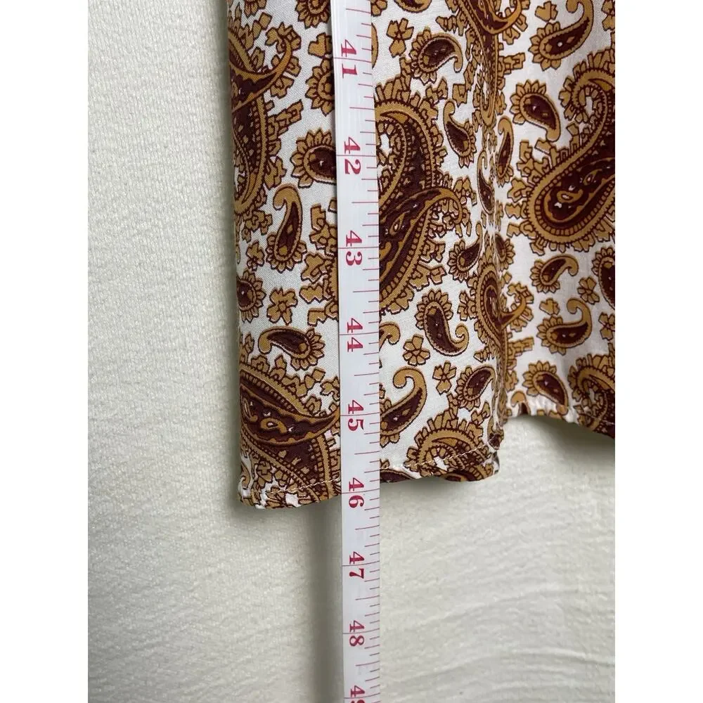 NWT Faithfull The Brand Juniper Paisley Midi Dress Puff Sleeve Sweetheart Size 6 - Picture 9 of 10